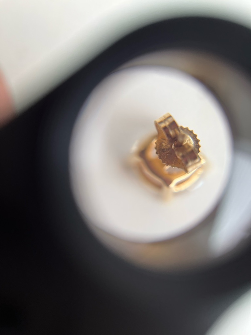 14k gold CZ bling studs - Picture 5 of 6